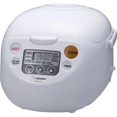 Zojirushi NS-WAC18WD Fuzzy Logic 10-Cup Rice Cooker And Warmer - Cool White - Zojirushi Fuzzy Logic 10-Cup Rice Cooker - White 2 Zojirushi NS-WAC18WD Fuzzy Logic 10-Cup Rice Cooker And Warmer - Cool White - Zojirushi Fuzzy Logic 10-Cup Rice Cooker - White - Image 2