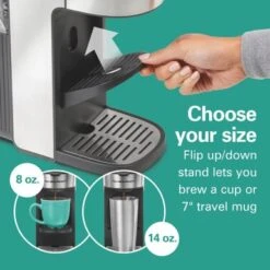 Hamilton Beach The Scoop Single-Serve Stainless Steel Coffee Maker With Removable Reservoir - Stainless Steel -Blender Spark Deals Store 05c3efb6 b803 4b8c ae11 b1df21dbd195