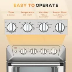 HOMCOM 7-in-1 21 Qt. Air Fryer Toaster Oven Combo 1800W, 4 Slice Toaster Oven - Silver 16 HOMCOM 7-in-1 21 Qt. Air Fryer Toaster Oven Combo 1800W, 4 Slice Toaster Oven - Silver -Blender Spark Deals Store 0830dd1e 80d3 47f8 a956 e9b4252395ef