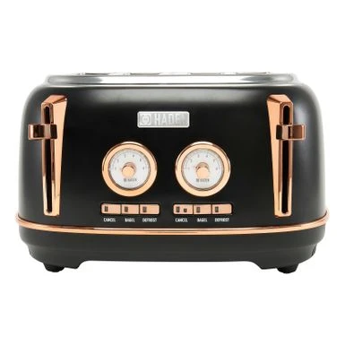 Haden Dorset Stainless Steel 4-Slice Toaster - Black Cooper 1 Haden Dorset Stainless Steel 4-Slice Toaster - Black Cooper