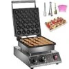 VEVOR Mini Dutch Pancake Maker, 1.7-Inch Diameter Mini Pancake Poffertjes Machine Electric Poffertjes For 25PCs Round Pancakes, 850W Commercial Pancake Maker, 50-300 Poffertjes Maker, Stainless Steel