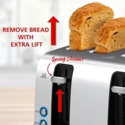 Extra Wide 4 Slot Stainless Steel Toaster - 11 X 7.90 - Silver - 11 X 7.90 -Blender Spark Deals Store 0de84168 2e0f 4c35 846c 9c77cc809b90