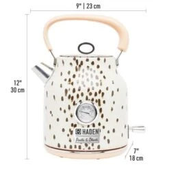 Haden Margate Poodle And Blonde 1.7 Liter Cordless, Electric Kettle With Auto-Shut-Off - White / Brown -Blender Spark Deals Store 15392f0a 5905 4226 a51f 35f66e5e4ecb