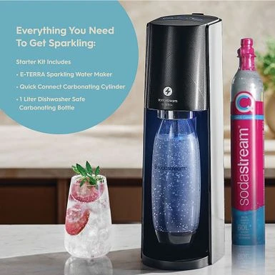SodaStream - E-TERRA Sparkling Water Maker - Black 4 SodaStream - E-TERRA Sparkling Water Maker - Black - Image 4