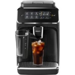 Philips 3200 Series Fully Automatic Espresso Machine With LatteGo Milk Frother And Iced Coffee, 5 Coffee Varieties - Black