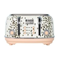 Haden Margate Poodle And Blonde 4-Slice, Wide Slot Toaster - White / Brown