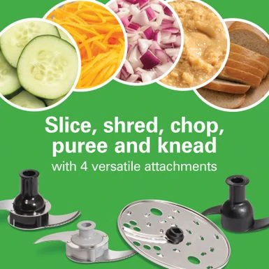 Hamilton Beach Stack & Snap 14 Cup Duo Food Processor - Black 6 Hamilton Beach Stack & Snap 14 Cup Duo Food Processor - Black - Image 6