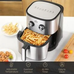 HOMCOM Family-Size Compact-Shape Air Fryer Oven Countertop Oven Cooking Gift - 14.25" X 11.5" X 13.5" - 14.25" X 11.5" X 13.5" - Silver 15 HOMCOM Family-Size Compact-Shape Air Fryer Oven Countertop Oven Cooking Gift - 14.25" X 11.5" X 13.5" - 14.25" X 11.5" X 13.5" - Silver -Blender Spark Deals Store 28404af1 a02f 41c3 9755 581635df93ce