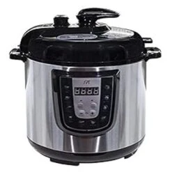 SPT EPC-14DA: 6-Quart Digital Stainless Steel Electric Pressure Cooker, BLACK
