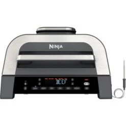 Ninja - Foodi Smart XL 6-in-1 Countertop Indoor Grill With Smart Cook System, 4-quart Air Fryer - Dark Grey/Stainless