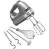 KitchenAid 9-Speed Hand Mixer With Turbo Beater II Accessories In Contour Silver