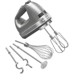 Blender Spark Deals Store 22 KitchenAid 9-Speed Hand Mixer With Turbo Beater II Accessories In Contour Silver
