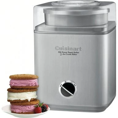 Cuisinart - Pure Indulgence 2-Quart Ice Cream And Sorbet Maker - Brushed Metal 2 Cuisinart - Pure Indulgence 2-Quart Ice Cream And Sorbet Maker - Brushed Metal - Image 2