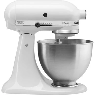 KitchenAid - Classic Series 4.5 Quart Tilt-Head Stand Mixer - K45SSWH - Blanco 1 KitchenAid - Classic Series 4.5 Quart Tilt-Head Stand Mixer - K45SSWH - Blanco