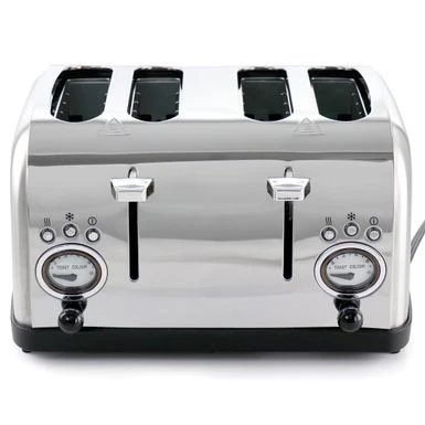 MegaChef 4 Slice Wide Slot Toaster With Variable Browning In Silver - 4 Slice - Stainless Steel - 4 Slice 2 MegaChef 4 Slice Wide Slot Toaster With Variable Browning In Silver - 4 Slice - Stainless Steel - 4 Slice - Image 2