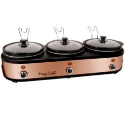 MegaChef 3 Set 2.5Qt Slow Cooker Server Copper/Black With Ceramic Pots - Black -Blender Spark Deals Store 3814d3eb 7051 45b0 89e9 f7337700acd3