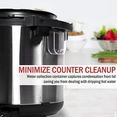 Thomson TFPC607 9-in-1 Pressure Cooker And Air Fryer With Dual Lid, Slow Cooker And More, Digital Touch Display, 6.5 QT Capacity, Included Cooking Accessories - Stainless Steel 9 Thomson TFPC607 9-in-1 Pressure Cooker And Air Fryer With Dual Lid, Slow Cooker And More, Digital Touch Display, 6.5 QT Capacity, Included Cooking Accessories - Stainless Steel - Image 9