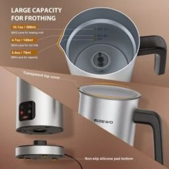 Milk Frother, Electric Milk Warmer With Touch Screen - Black+Silver -Blender Spark Deals Store 3c3224ab d360 47f0 b953 07ebbe10b313