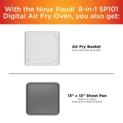 Ninja - Foodi 8-in-1 Digital Air Fry Oven, Toaster, Flip-Away Storage, Dehydrate, Keep Warm - Stainless Steel/Black -Blender Spark Deals Store 3c573778 0f67 4840 af1e 6be0a02bced7