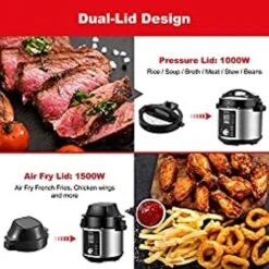 Galanz 12-in-1 Electric Pressure Cooker & Air Fryer With 12 Preset Programs Including Slow Cook, AirFry, Dehydrate, Rice, Grill, Roast, Steam, Beans, Stew, Warm, 6 Qt, 1000W/1500W, Stainless Steel -Blender Spark Deals Store 3f3c65c0 5ac6 4bfb 8056 b11c6cd8c0f3
