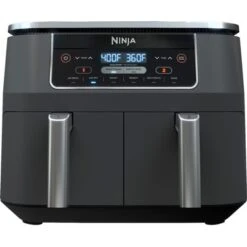 Ninja - Foodi 6-in-1 8-qt. 2-Basket Air Fryer With DualZone Technology & Air Fry, Roast, Broil, Bake, Reheat & Dehydrate - Dark Gray