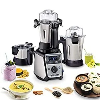 Hamilton Beach Professional 4-in-1 Juicer Mixer Grinder, Commercial-Grade 1400 Watt Motor, 120V, 3 Leakproof Jars, For Wet And Dry Spices, Chutneys And Curries, Engineered In India & USA (58770) 1 Hamilton Beach Professional 4-in-1 Juicer Mixer Grinder, Commercial-Grade 1400 Watt Motor, 120V, 3 Leakproof Jars, For Wet And Dry Spices, Chutneys And Curries, Engineered In India & USA (58770)