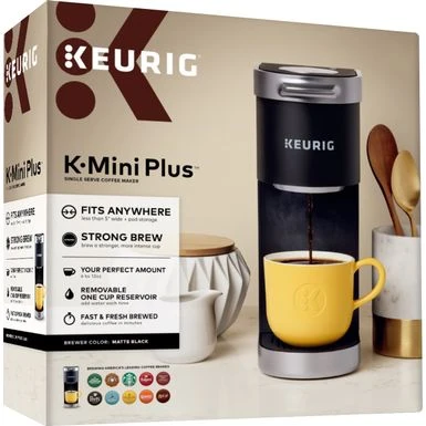 Keurig® Keurig - K-Mini Plus Single Serve K-Cup Pod Coffee Maker - Matte Black 7 Keurig® Keurig - K-Mini Plus Single Serve K-Cup Pod Coffee Maker - Matte Black - Image 7