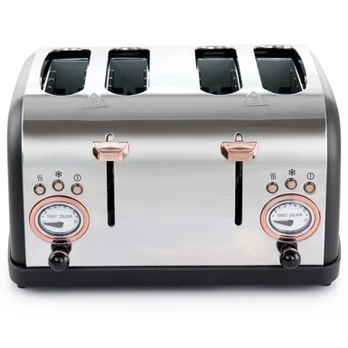 MegaChef 4 Slice Wide Slot Toaster With Variable Browning - 4 Slice - Stainless Steel - 4 Slice 3 MegaChef 4 Slice Wide Slot Toaster With Variable Browning - 4 Slice - Stainless Steel - 4 Slice - Image 3