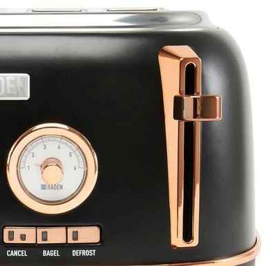 Haden Dorset Stainless Steel 4-Slice Toaster - Black Cooper 8 Haden Dorset Stainless Steel 4-Slice Toaster - Black Cooper - Image 8