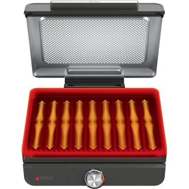 Ninja - Sizzle Smokeless Countertop Indoor Grill & Griddle With Interchangeable Grill And Griddle Plates - Gray/Silver 6 Ninja - Sizzle Smokeless Countertop Indoor Grill & Griddle With Interchangeable Grill And Griddle Plates - Gray/Silver - Image 6