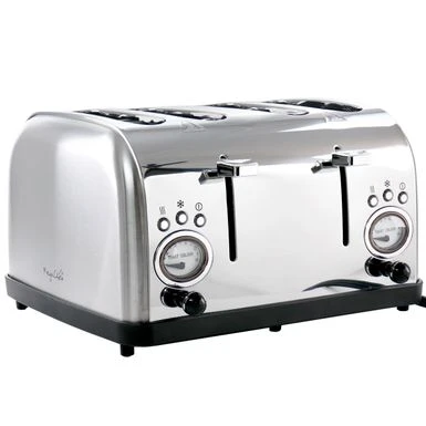 MegaChef 4 Slice Wide Slot Toaster With Variable Browning In Silver - 4 Slice - Stainless Steel - 4 Slice 1 MegaChef 4 Slice Wide Slot Toaster With Variable Browning In Silver - 4 Slice - Stainless Steel - 4 Slice