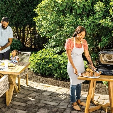 Ninja - Woodfire Outdoor Grill & Smoker, 7-in-1 Master Grill, BBQ Smoker, & Outdoor Air Fryer With Woodfire Technology - Grey 10 Ninja - Woodfire Outdoor Grill & Smoker, 7-in-1 Master Grill, BBQ Smoker, & Outdoor Air Fryer With Woodfire Technology - Grey - Image 10