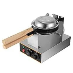 VEVOR Commercial Bubble Waffle Maker, 1400W Egg Bubble Puff Iron W/ 180 Rotatable 2 Pans & Wooden Handles, Stainless Steel Baker W/ Non-Stick Teflon Coating, 50-250/122-482 Adjustable -Blender Spark Deals Store 54119915 4848 4acc a978 15842e8acfc6