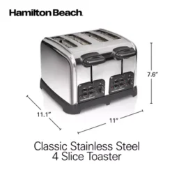 Hamilton Beach - Classic 4 Slice Toaster W/ Sure-Toast Stainless Steel -Blender Spark Deals Store 5831e888 fcde 43b8 8037 a8dd18d67855