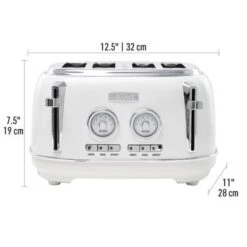Haden Dorset Stainless Steel 4-Slice Toaster - White -Blender Spark Deals Store 599e00c5 2538 4de6 9765 5bd49bd5c88e