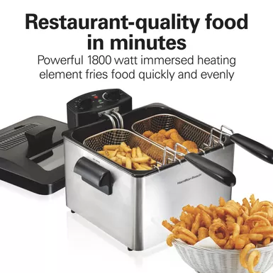 Hamilton Beach - Professional-Style Deep Fryer W/ Double Basket 16 Hamilton Beach - Professional-Style Deep Fryer W/ Double Basket - Image 16
