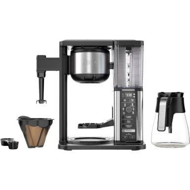 Ninja - 10-Cup Specialty Coffee Maker With Fold-Away Frother And Glass Carafe CM401 - Black/Stainless Steel 7 Ninja - 10-Cup Specialty Coffee Maker With Fold-Away Frother And Glass Carafe CM401 - Black/Stainless Steel - Image 7