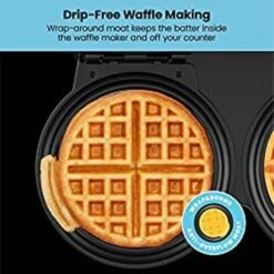 Chefman Double Waffle Maker, 2 At A Time 6-Inch Belgian Waffle Maker With Mess Free Moat And 7 Shade Settings Temp Control, Electric Non Stick Waffle Iron Griddle, Hashbrowns, Keto Chaffle Maker -Blender Spark Deals Store 61f14ea6 d7cd 4a12 8601 52e0e6732fa3