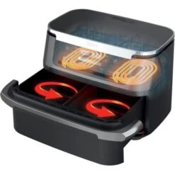 Ninja - Foodi DualZone FlexBasket Air Fryer With 7-qt MegaZone - Black -Blender Spark Deals Store 63183a88 5e3b 51c4 ac7d 296e4cc41015