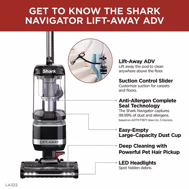 Shark - Lift-Away ADV Upright Vacuum Cleaner 3 Shark - Lift-Away ADV Upright Vacuum Cleaner - Image 3