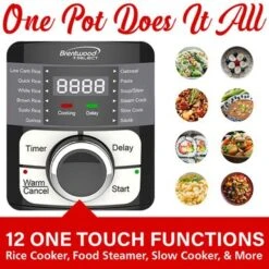 Brentwood Select 12 Function Stainless Steel Multi-Cooker In Black - 7 Quarts - Silver - 7 Quarts -Blender Spark Deals Store 66edf06d a588 4d53 86a3 b818f63d958a