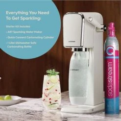 SodaStream - Art Sparkling Water Maker - White -Blender Spark Deals Store 68b84577 2e38 564a 8bab 25691d3fa495