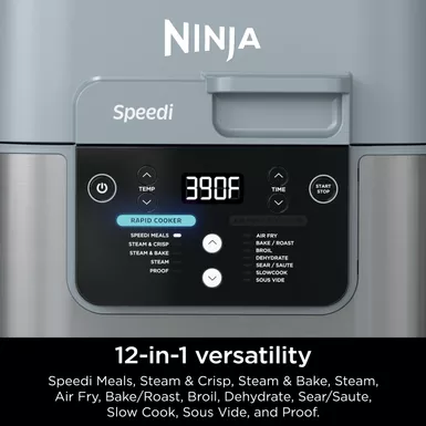 Ninja - Speedi Air Fryer & Rapid Cooker, 6-Qt. Capacity, 12-in-1 Functionality, 15-Minute Meals - Sea Salt Gray 16 Ninja - Speedi Air Fryer & Rapid Cooker, 6-Qt. Capacity, 12-in-1 Functionality, 15-Minute Meals - Sea Salt Gray - Image 16