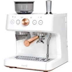 Café - Bellissimo Semi-Automatic Espresso Machine With 15 Bars Of Pressure, Milk Frother, And Built-In Wi-Fi - Matte White -Blender Spark Deals Store 6a6c5d4a 5cb8 52bc b2bc b39947c174c6