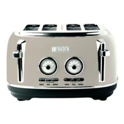 Haden Dorset Stainless Steel 4-Slice Toaster - Putty