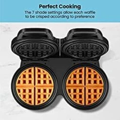Chefman Double Waffle Maker, 2 At A Time 6-Inch Belgian Waffle Maker With Mess Free Moat And 7 Shade Settings Temp Control, Electric Non Stick Waffle Iron Griddle, Hashbrowns, Keto Chaffle Maker -Blender Spark Deals Store 6bb852f2 7c09 428c 9a50 c2de2b397a0c