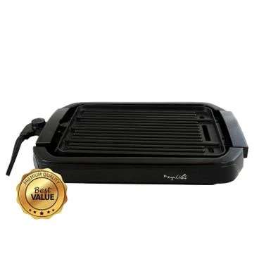 MegaChef Reversible Double Use Grill/Griddle - Black 1 MegaChef Reversible Double Use Grill/Griddle - Black