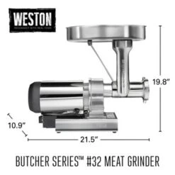 Weston Butcher Series #32 Commercial Grade Meat Grinder - 1.5 HP - Stainless Steel -Blender Spark Deals Store 700165b3 7d6e 443f 85eb fde4edc6242c