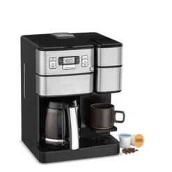 Cuisinart - Coffee Center Grind & Brew Plus 12-Cup Coffee Maker With Carafe And Single Serve Brewer - Black Stainless