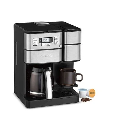 Cuisinart - Coffee Center Grind & Brew Plus 12-Cup Coffee Maker With Carafe And Single Serve Brewer - Black Stainless 1 Cuisinart - Coffee Center Grind & Brew Plus 12-Cup Coffee Maker With Carafe And Single Serve Brewer - Black Stainless